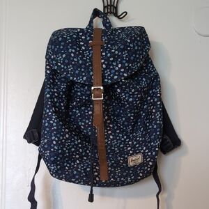 Herschel Supply Company Navy and Teal Patterned Backpack